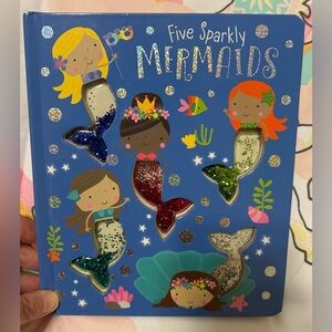 3/$10 Girl’s Hardcover Five Sparkly Mermaids Board Book Ages 2-6